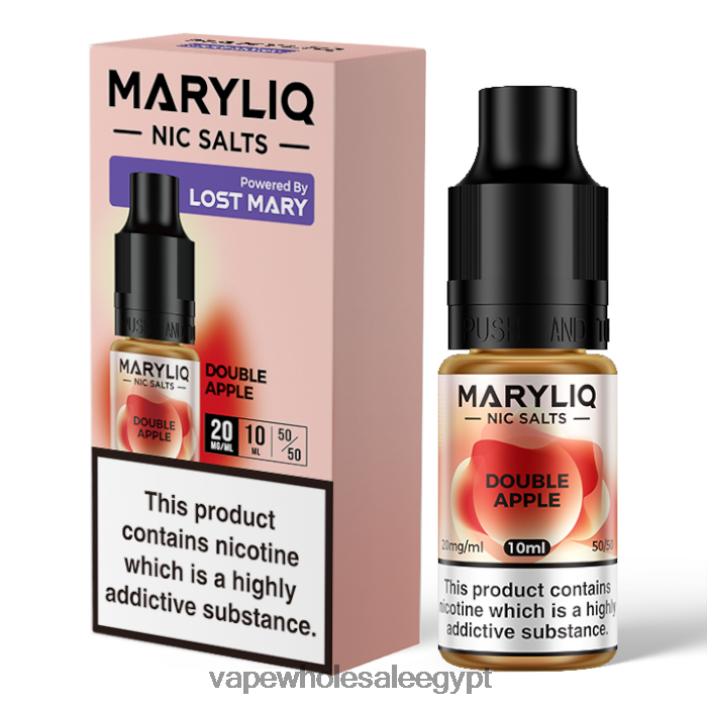 2R86DB446 - Vape Wholesale Egypt تفاحة مزدوجة LOST MARY MARYLIQ أملاح النيكوتين - 10 مل - 20 ملغ