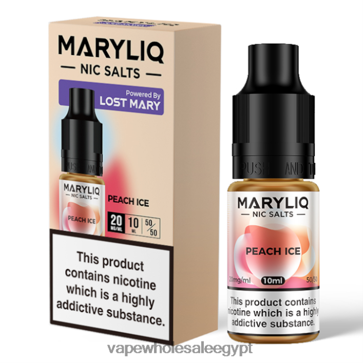 2R86DB450 - Disposable Vape Cairo جليد الخوخ LOST MARY MARYLIQ أملاح النيكوتين - 10 مل - 20 ملغ