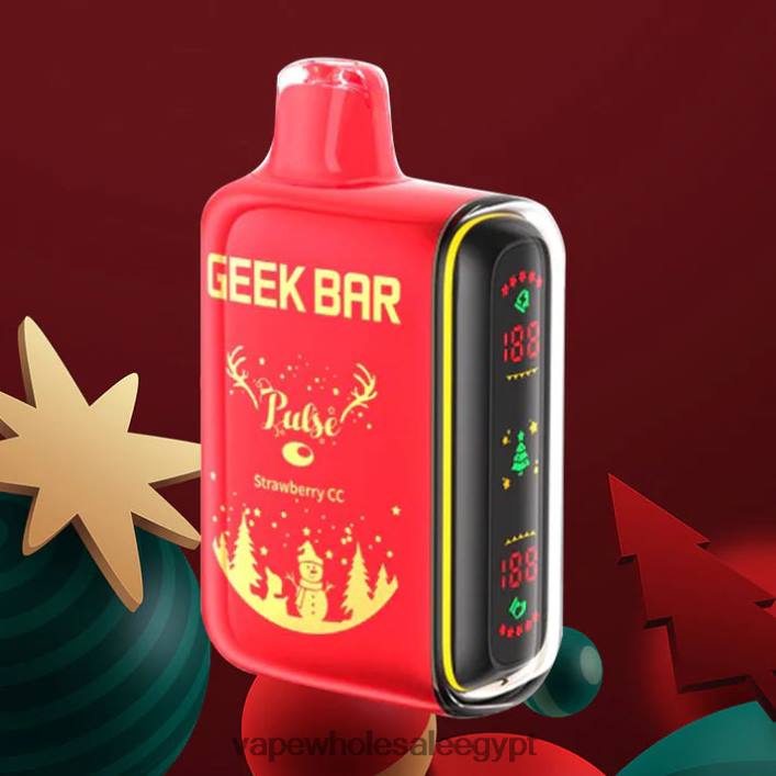 2R86DB86 - Vape Wholesale Egypt الفراولة سي سي GEEK BAR Pulse إصدار العطلة 7500 نفث / 15000 نفث