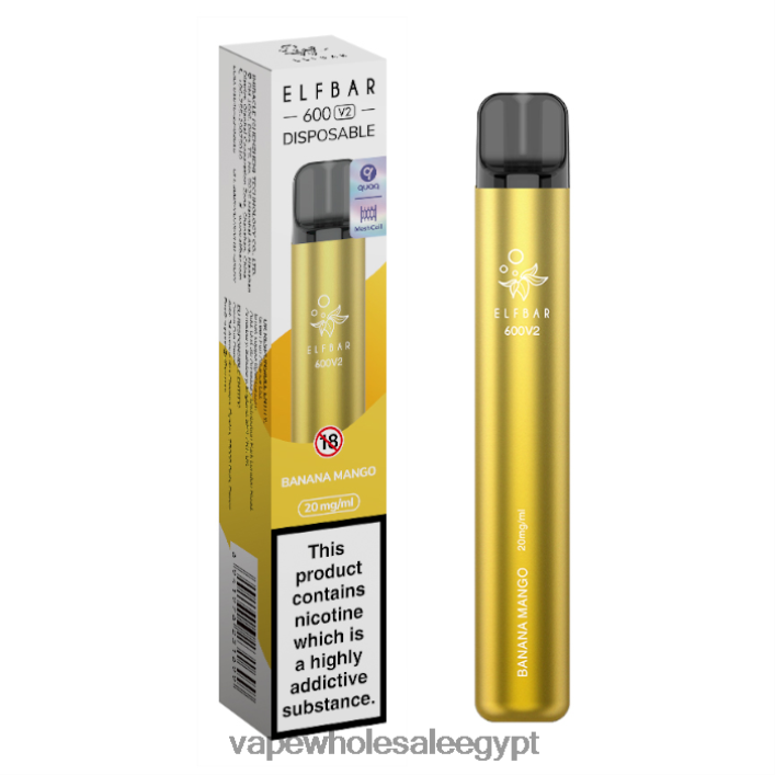 2R86DB273 - Disposable Vape مصر مانجو موز ELFBAR 600V2 20 ملغ