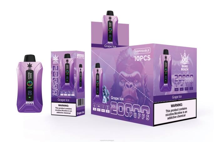 Bang Beach 20000 سحبة فيب شاشة سمارت R88P10 - شراء Vape بالجملة جليد العنب