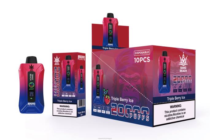 Bang Beach 20000 سحبة فيب شاشة سمارت R88P8 - Vape Wholesale Egypt ثلج التوت الثلاثي