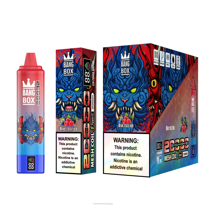 Bang Box 20000 R88P59 - Vape Wholesale Egypt الجليد الأزرق