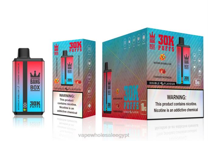 Bang Box 30000 نفخة نكهات مزدوجة R88P68 - Vape Wholesale Egypt علكة البطيخ والفراولة والبطيخ