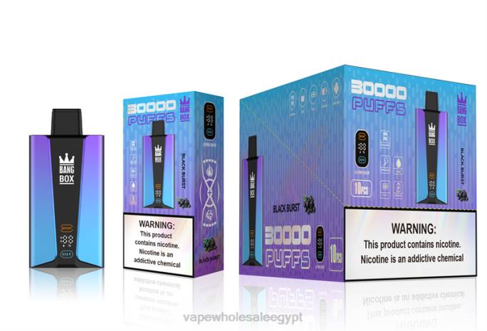 Bang Box شاشة سمارت 30000 نفخة R88P77 - شراء Vape بالجملة انفجار أسود