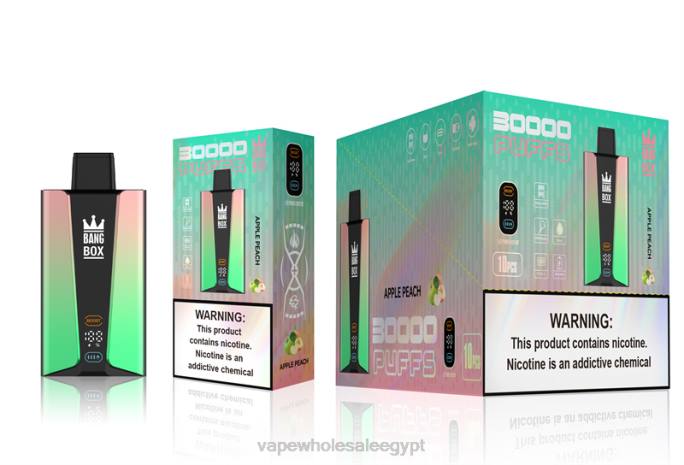 Bang Box شاشة سمارت 30000 نفخة R88P83 - Vape بالجملة التفاح والخوخ