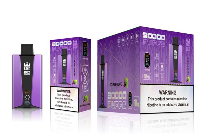 Bang Box شاشة سمارت 30000 نفخة R88P85 - Cairo Vape Shop عنب مزدوج