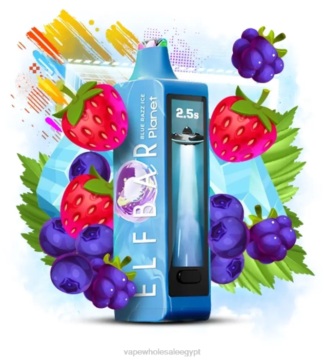 Elf Bar Planet 25000 - 442D15 الجليد الأزرق Vape مصر