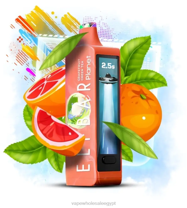 Elf Bar Planet 25000 - 442D17 شاي الجريب فروت الأخضر Disposable Vape مصر