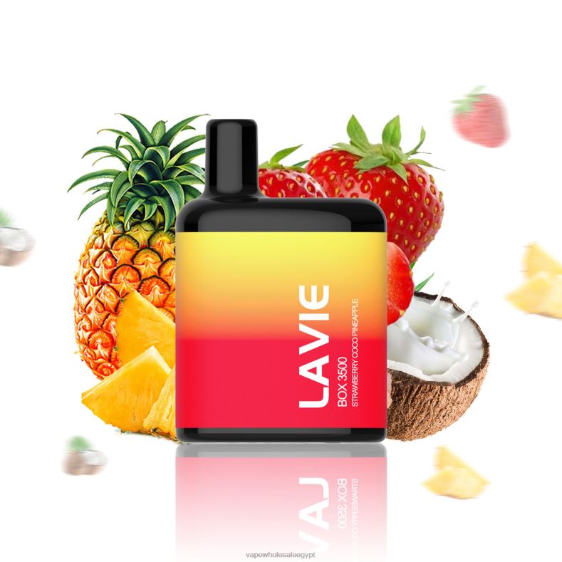 LAVIE BOX 3500 نفث 88XF6207 | Vape Store مصر فراولة كوكو وأناناس