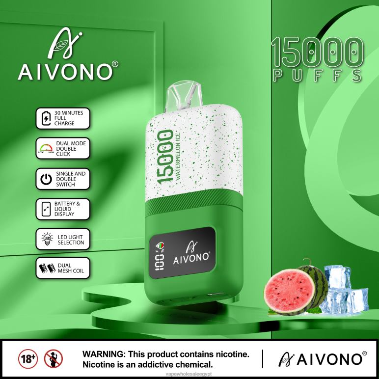 Aivono AIM magic 15000 ثلج البطيخ - R6RTR70 Vape مصر الجديدة