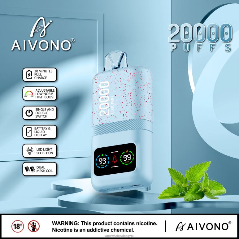 Aivono AIM magic 20000 نعناع بارد - R6RTR84 شراء Vape بالجملة