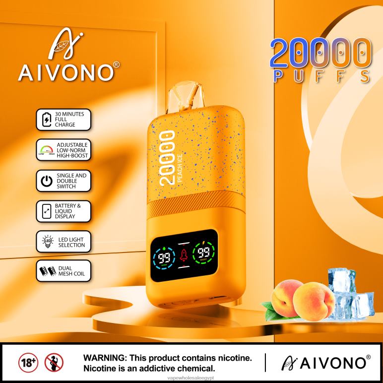 Aivono AIM magic 20000 جليد الخوخ - R6RTR85 Cairo Vape Shop