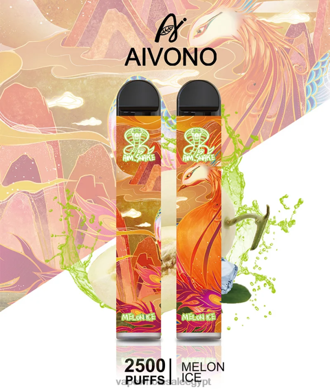 Aivono AIM SNAKE 2500 جليد البطيخ - R6RTR311 Disposable Vape Cairo