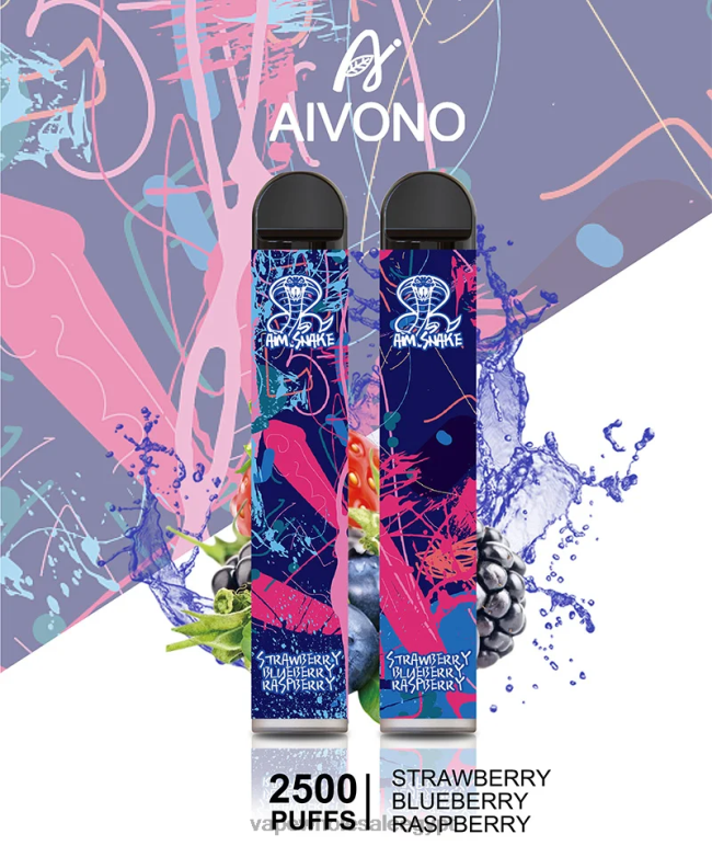 Aivono AIM SNAKE 2500 الفراولة، التوت، التوت - R6RTR318 شراء Vape بالجملة