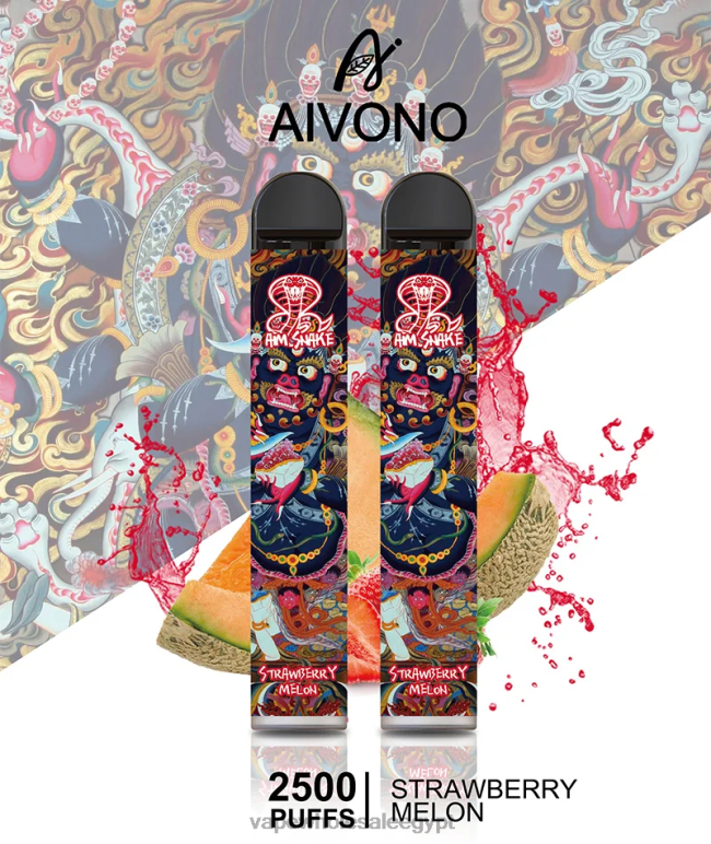 Aivono AIM SNAKE 2500 البطيخ الفراولة - R6RTR320 Disposable Vape Cairo