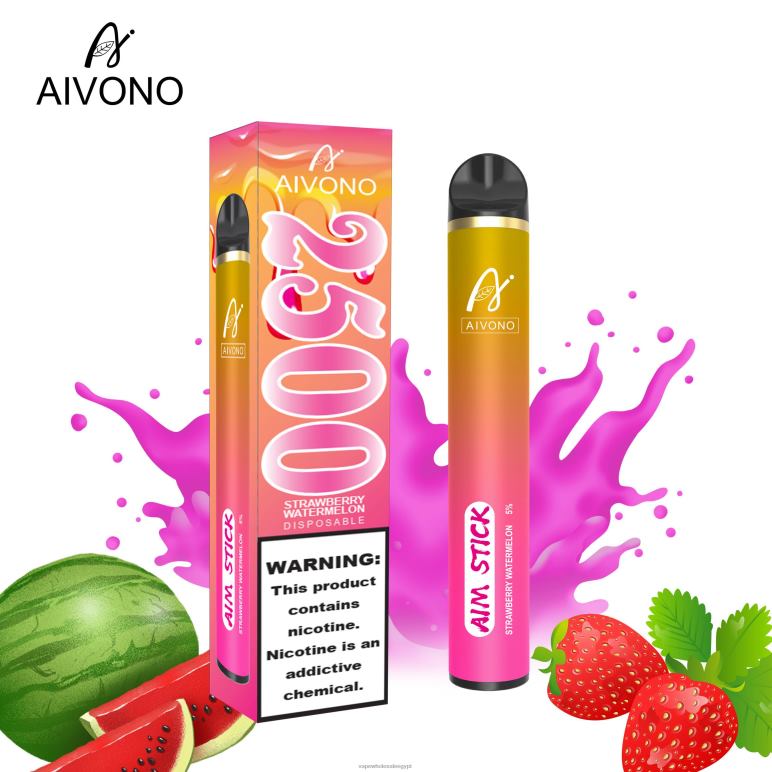 Aivono AIM STICK 2500 الفراولة والبطيخ - R6RTR149 Disposable Vape Cairo