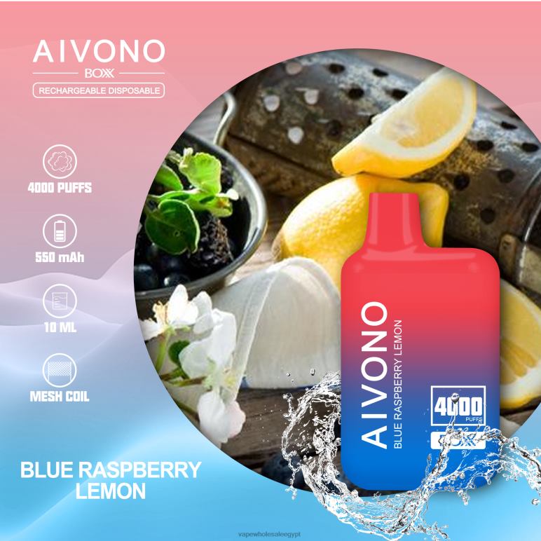 Aivono AIM BOXX 4000 ليمون توت أزرق - R6RTR217 Vape Wholesale Egypt