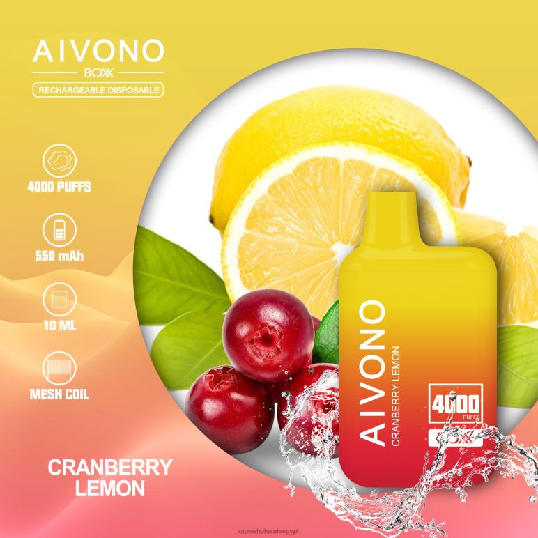 Aivono AIM BOXX 4000 ليمون التوت البري - R6RTR218 Vape بالجملة