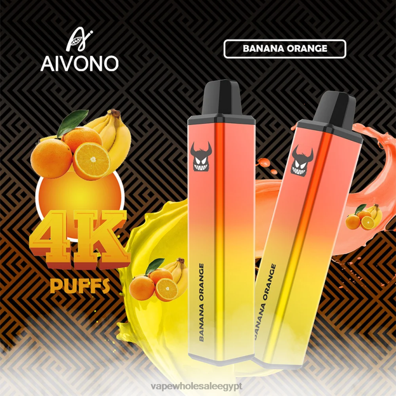 Aivono AIM FREAK 4000 برتقال موز - R6RTR258 Vape مصر