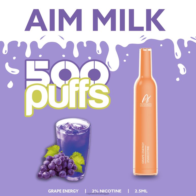 Aivono AIM MILK 500 طاقة العنب - R6RTR265 Cairo Vape Shop