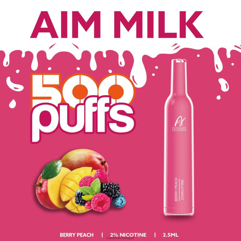 Aivono AIM MILK 500 خوخ التوت - R6RTR273 شراء Vape بالجملة