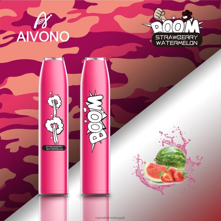 Aivono AIM BOOM 600 الفراولة والبطيخ - R6RTR364 Cairo Vape Shop