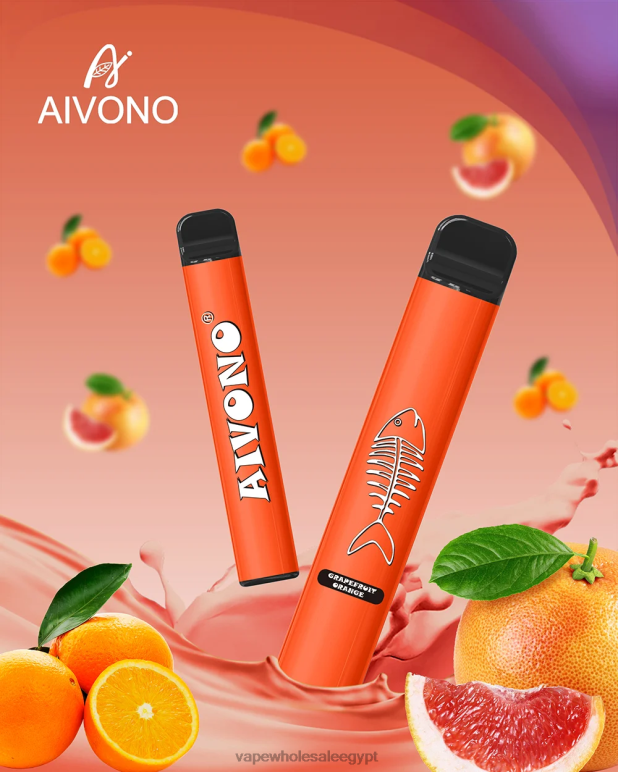 Aivono AIM FISHBONE 600 برتقال جريب فروت - R6RTR280 Vape Wholesale Egypt