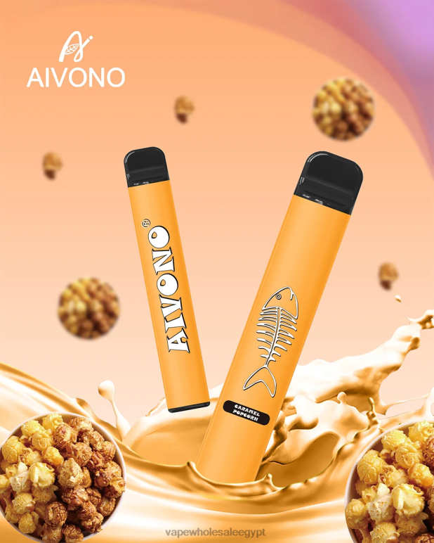 Aivono AIM FISHBONE 600 الفشار بالكراميل - R6RTR286 Vape مصر الجديدة