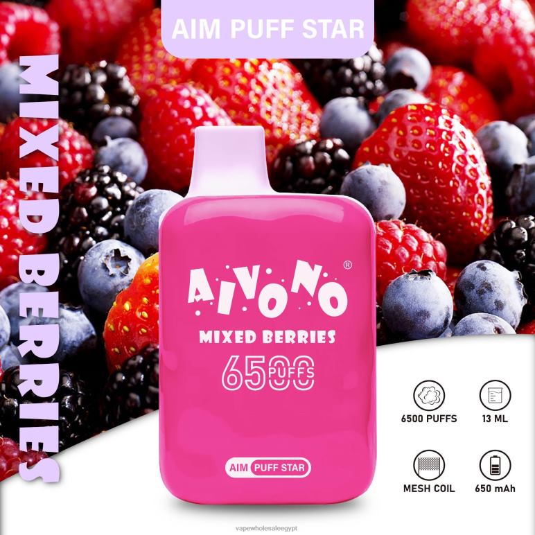 Aivono AIM PUFF STAR 6500 التوت المختلط - R6RTR290 Vape بالجملة