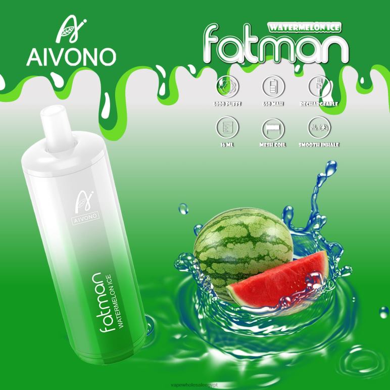 Aivono FATMAN 6800 ثلج البطيخ - R6RTR28 Vape Wholesale Egypt