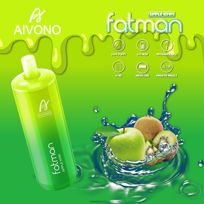 Aivono FATMAN 6800 كيوي تفاح - R6RTR31 Cairo Vape Shop