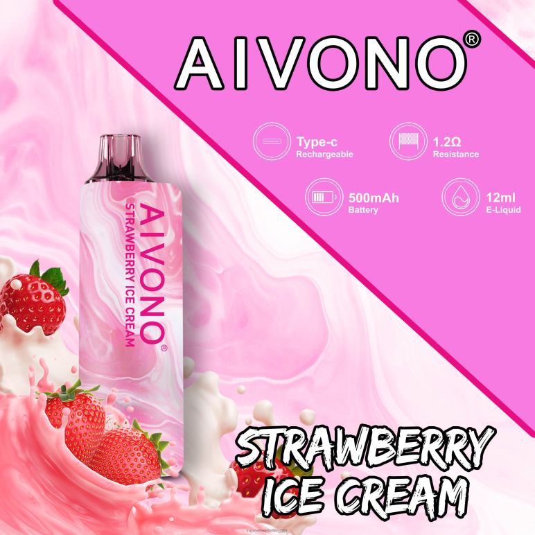 Aivono AIM GUN 7000 آيس كريم الفراولة - R6RTR105 Vape مصر