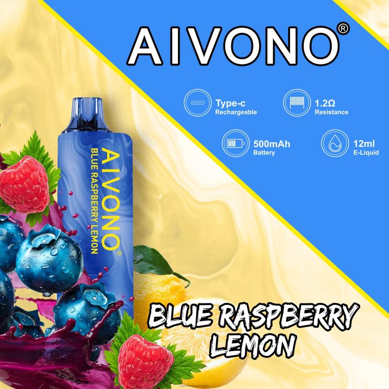 Aivono AIM GUN 7000 التوت الأزرق والليمون - R6RTR109 Vape Wholesale Egypt