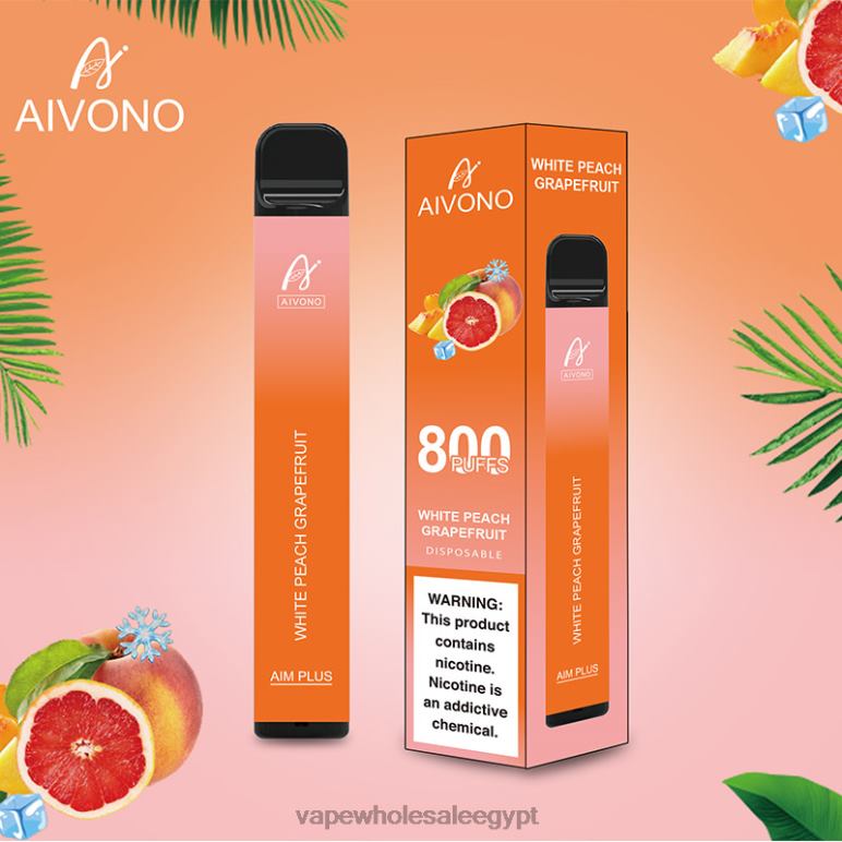 Aivono AIM PLUS 800 الجريب فروت الخوخ الأبيض - R6RTR199 Vape Wholesale Egypt