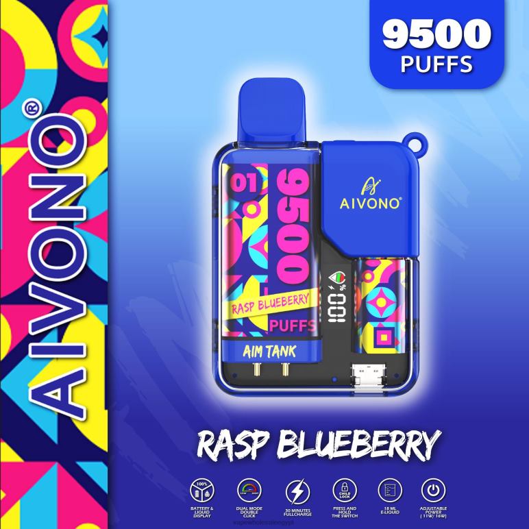 Aivono AIM TANK 9500 توت العليق - R6RTR33 Vape مصر