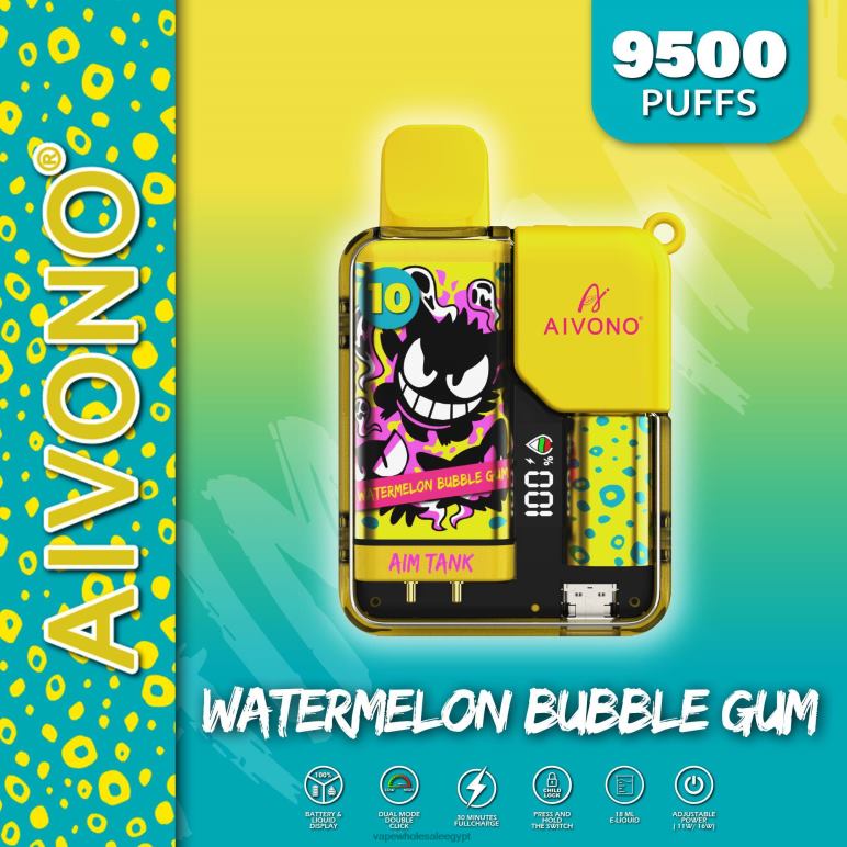 Aivono AIM TANK 9500 علكة البطيخ - R6RTR44 Disposable Vape مصر