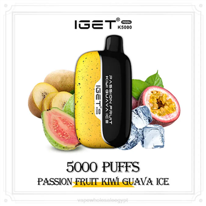 Vape بالجملة 2JBJ2 باشن فروت كيوي جوافة مثلج IGET Moon k5000