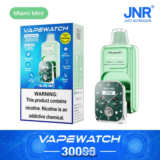 JNR 28RF8 ساعة vape ميامي النعناع - Vape at Discounts