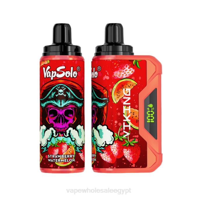 Vape Alexandria Egypt P2ZB140 Vapsolo VIKING vape القابل للتصرف الفراولة والبطيخ