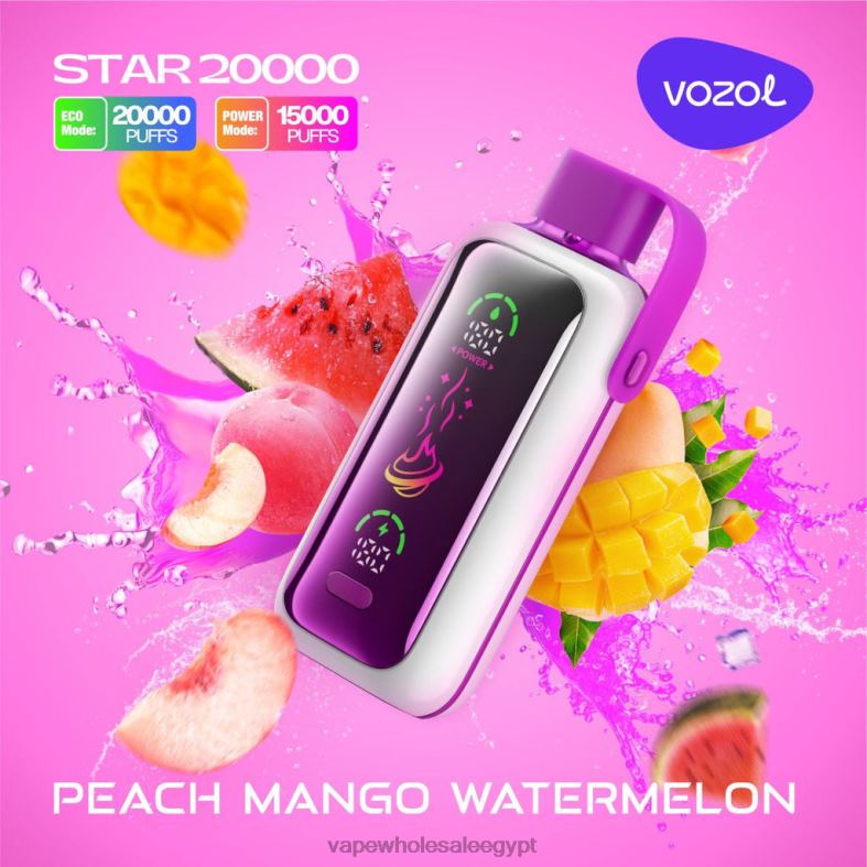 Vape مصر الجديدة الخوخ والمانجو والبطيخ 8HT8016 VOZOL STAR 20000