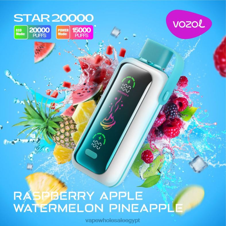 Vape Store مصر توت تفاح بطيخ أناناس 8HT8018 VOZOL STAR 20000