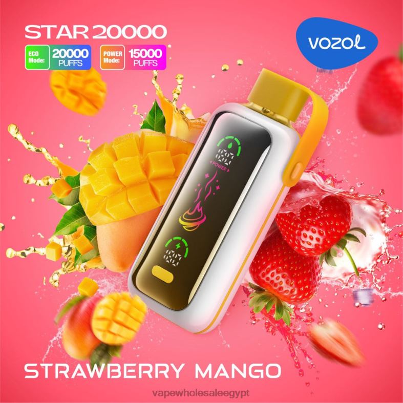 Vape Wholesale Egypt مانجو الفراولة 8HT801 VOZOL STAR 20000