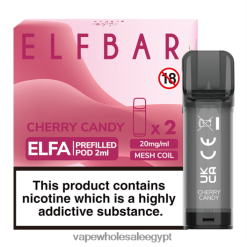 2R86DB338 - شراء Vape بالجملة حلوى الكرز ELFBAR Elfa جراب مملوء مسبقًا - 2 مل - 20 ملجم (عبوتان)