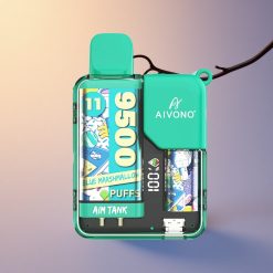 Aivono Aim Tank 9500 Puffs العشب الأزرق بالنيكوتين 5% و 650mAh