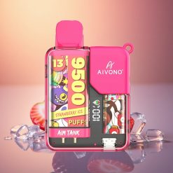 Aivono Aim Tank 9500 Puffs الفراولة آيس 650mAh