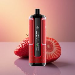 Al Fakher Crown Bar 15K Hypermax لكمة الفراولة مع سعة بطارية 600 مللي أمبير وسعة سائل إلكتروني 22 مل