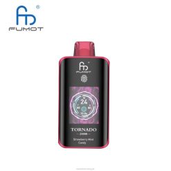 Vape Wholesale Supplier 00T0V15 حلوى الفراولة بالنعناع - Fumot Tornado 25000 سيجارة يمكن التخلص منها